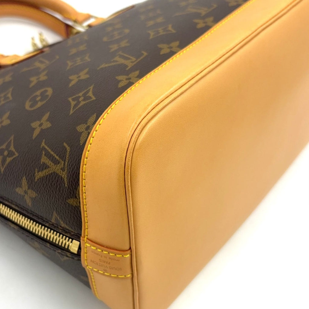 Louis Vuitton Alma PM Monogram Leather Brown Light Handbag Gold — view 7