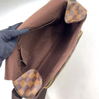 Louis Vuitton Messenger Melville Damier Ebene Leather Brown Shoulder Bag Gold — view 3