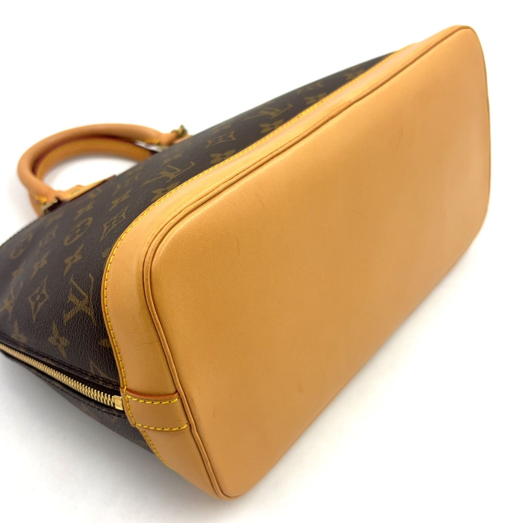 Louis Vuitton Alma PM Monogram Leather Brown Light Handbag Gold — view 5