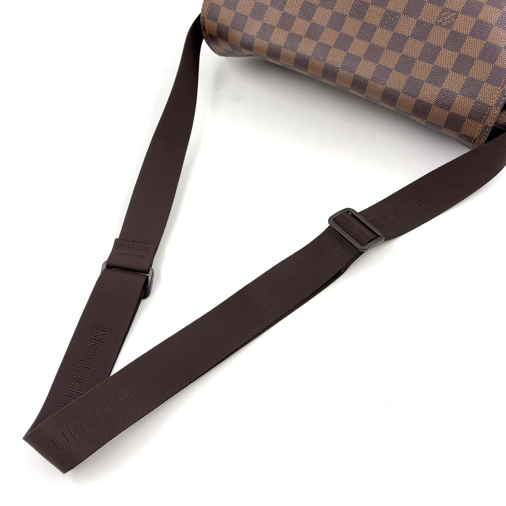 Louis Vuitton Messenger Melville Damier Ebene Leather Brown Shoulder Bag Gold — view 5
