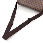 Louis Vuitton Messenger Melville Damier Ebene Leather Brown Shoulder Bag Gold — view 5
