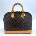 Louis Vuitton Alma PM Monogram Leather Brown Light Handbag Gold