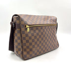 Louis Vuitton Messenger Melville Damier Ebene Leather Brown Shoulder Bag Gold — view 2