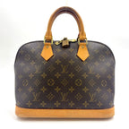 Louis Vuitton Alma PM Monogram Leather Brown Light Handbag Gold
