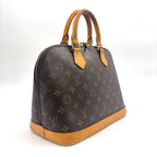 Louis Vuitton Alma PM Monogram Leather Brown Light Handbag Gold — view 2