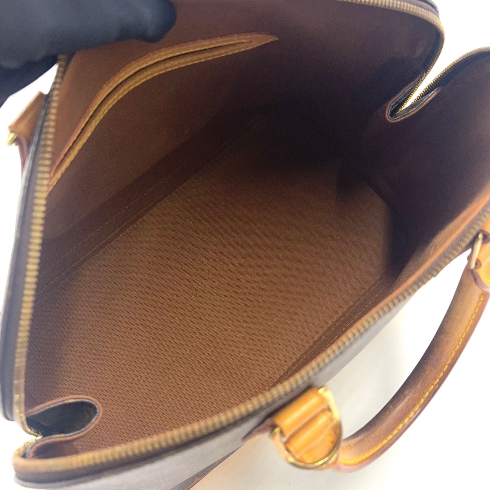 Louis Vuitton Alma PM Monogram Leather Brown Light Handbag Gold — view 3