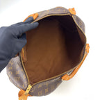 Louis Vuitton Speedy 35 Monogram Leather Brown Handbag Gold — view 3