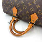Louis Vuitton Speedy 35 Monogram Leather Brown Handbag Gold — view 6