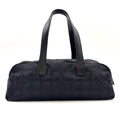 Chanel New Travel Line Leather Nylon Black Handbag