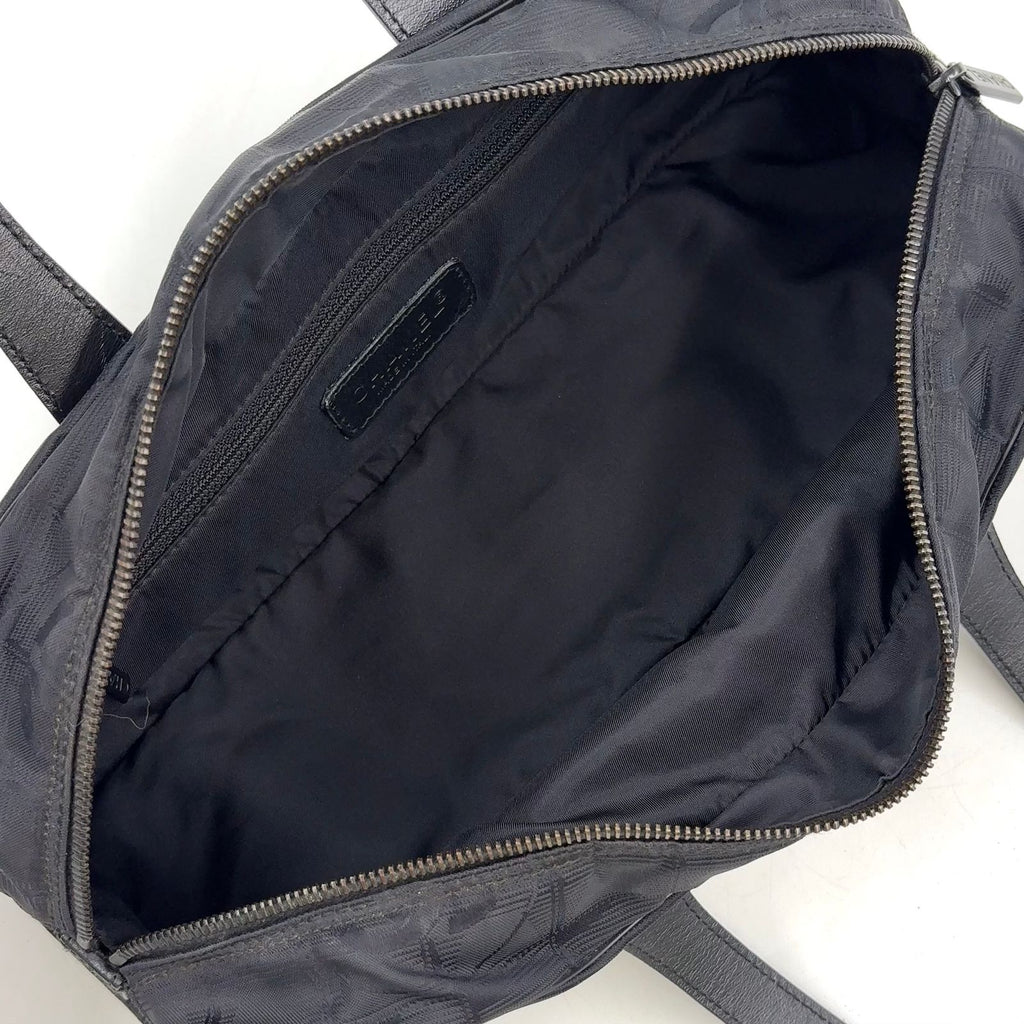 Chanel New Travel Line Leather Nylon Black Handbag — view 3