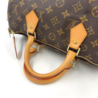 Louis Vuitton Speedy 30 Monogram Leather Brown Light Handbag Gold — view 6