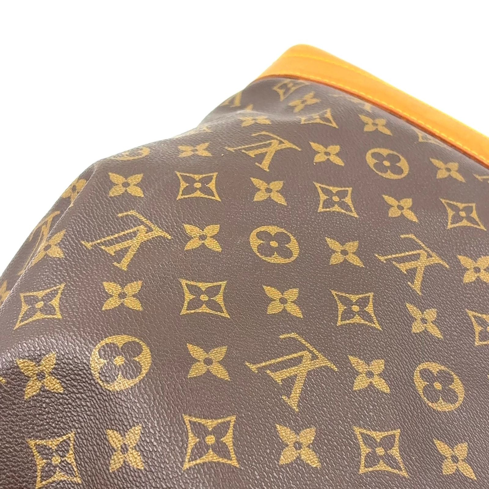 Louis Vuitton Noe Monogram Leather Brown Light Shoulder Bag Gold — view 8