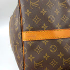 Louis Vuitton Keepall Bandouliere 55 Monogram Leather Brown Light Boston Bag — view 4