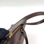 Louis Vuitton Westminster GM Damier Ebene Leather Brown Tote Bag Gold — view 5