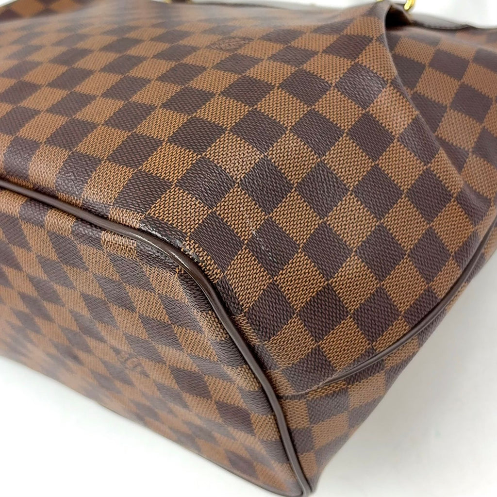 Louis Vuitton Westminster GM Damier Ebene Leather Brown Tote Bag Gold — view 7