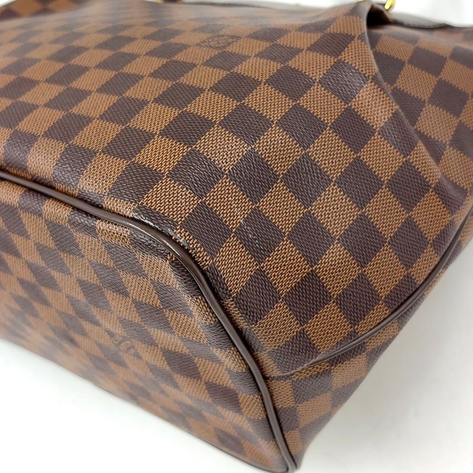 Louis Vuitton Westminster GM Damier Ebene Leather Brown Tote Bag Gold — view 7