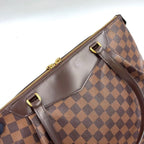 Louis Vuitton Westminster GM Damier Ebene Leather Brown Tote Bag Gold — view 8