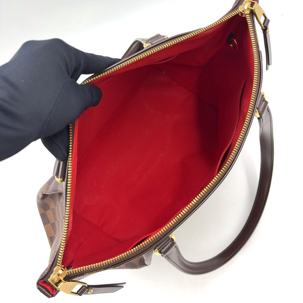 Louis Vuitton Westminster GM Damier Ebene Leather Brown Tote Bag Gold — view 3