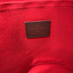 Louis Vuitton Illovo MM Damier Ebene Leather Brown Shoulder Bag Gold — view 4