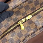Louis Vuitton Naviglio Damier Ebene Leather Brown Shoulder Bag Gold — view 8