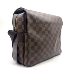 Louis Vuitton Naviglio Damier Ebene Leather Brown Shoulder Bag Gold — view 2