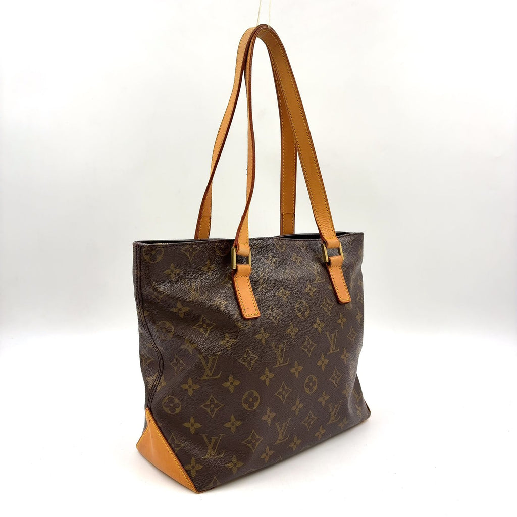 Louis Vuitton Cabas Piano Monogram Leather Brown Light Tote Bag Gold — view 2