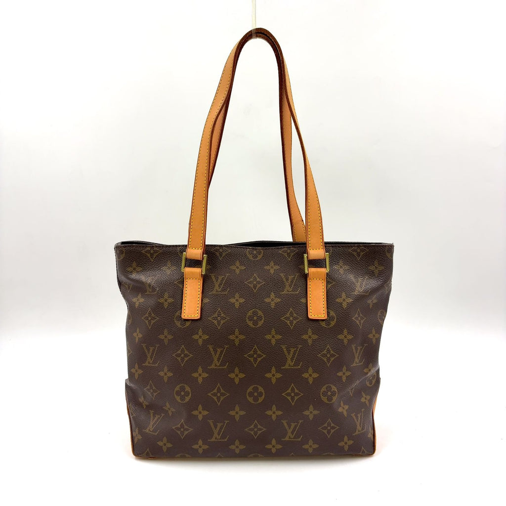 Louis Vuitton Cabas Piano Monogram Leather Brown Light Tote Bag Gold