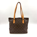 Louis Vuitton Cabas Piano Monogram Leather Brown Light Tote Bag Gold