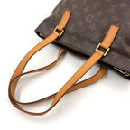 Louis Vuitton Cabas Piano Monogram Leather Brown Light Tote Bag Gold — view 5