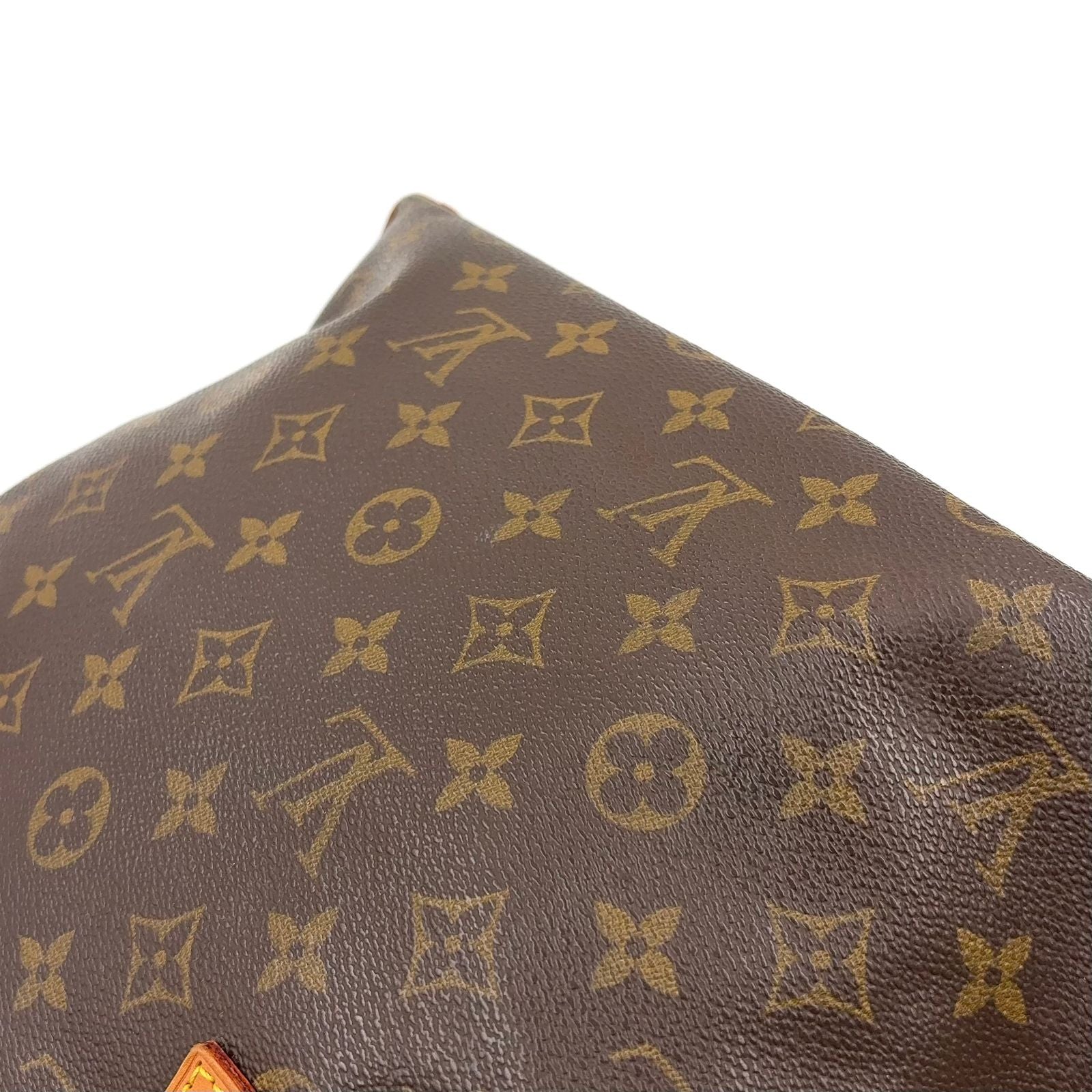 Louis Vuitton Cabas Piano Monogram Leather Brown Light Tote Bag Gold — view 8