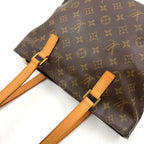 Louis Vuitton Cabas Piano Monogram Leather Brown Light Tote Bag Gold — view 7