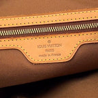 Louis Vuitton Cabas Piano Monogram Leather Brown Light Tote Bag Gold — view 4