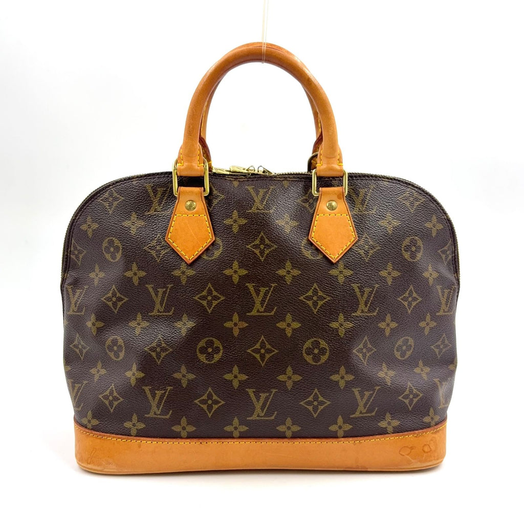 Louis Vuitton Alma PM Monogram Leather Brown Light Handbag Gold