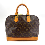 Louis Vuitton Alma PM Monogram Leather Brown Light Handbag Gold