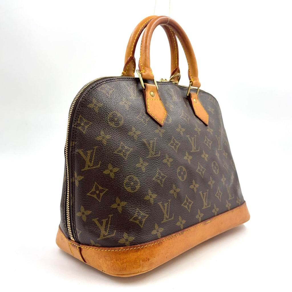 Louis Vuitton Alma PM Monogram Leather Brown Light Handbag Gold — view 2