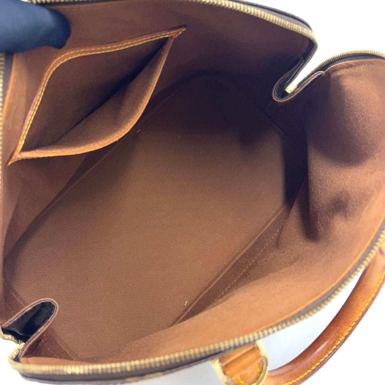 Louis Vuitton Alma PM Monogram Leather Brown Light Handbag Gold — view 3