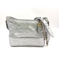 Chanel Gabrielle Calfskin Silver Chain Shoulder Bag Gold