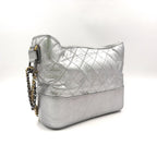 Chanel Gabrielle Calfskin Silver Chain Shoulder Bag Gold — view 2