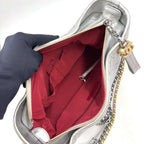 Chanel Gabrielle Calfskin Silver Chain Shoulder Bag Gold — view 3