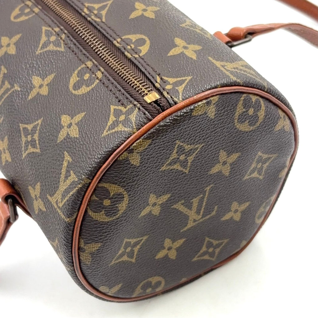 Louis Vuitton Vintage Papillon 26 Monogram Leather Brown Light Handbag Gold — view 7