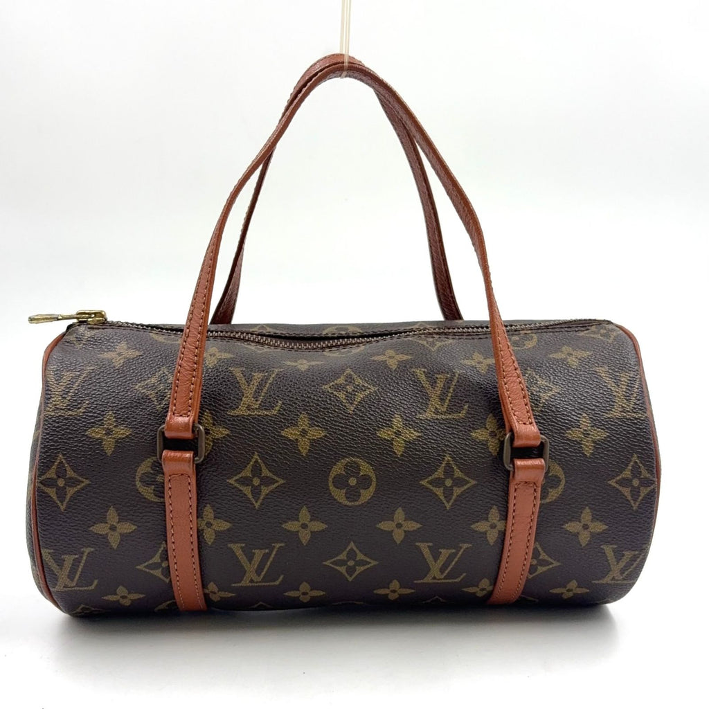 Louis Vuitton Vintage Papillon 26 Monogram Leather Brown Light Handbag Gold
