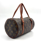 Louis Vuitton Vintage Papillon 26 Monogram Leather Brown Light Handbag Gold — view 2