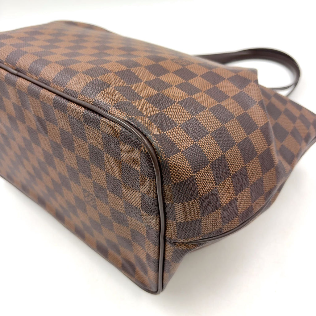 Louis Vuitton Westminster GM Damier Ebene Leather Brown Tote Bag Gold — view 8