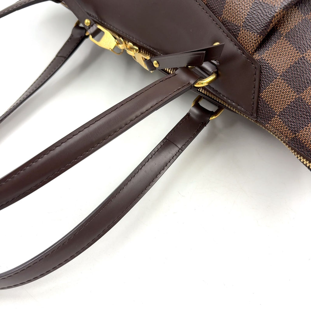 Louis Vuitton Westminster GM Damier Ebene Leather Brown Tote Bag Gold — view 5
