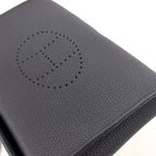 Hermes Vide Poche Veau Togo Brown Black Shoulder Bag Silver — view 8