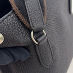 Hermes Vide Poche Veau Togo Brown Black Shoulder Bag Silver — view 6