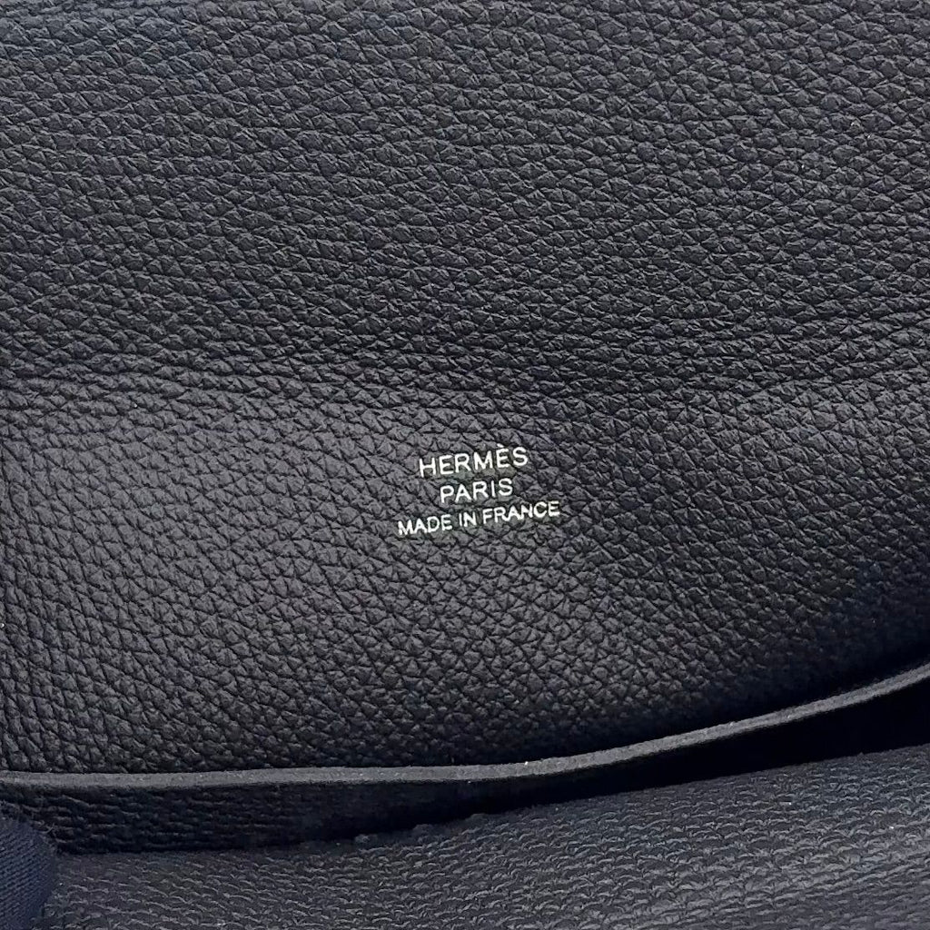 Hermes Vide Poche Veau Togo Brown Black Shoulder Bag Silver — view 4