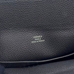 Hermes Vide Poche Veau Togo Brown Black Shoulder Bag Silver — view 4