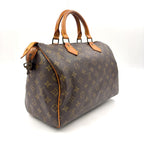 Louis Vuitton Speedy 30 Monogram Leather Brown Light Handbag Gold — view 2