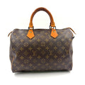 Louis Vuitton Speedy 30 Monogram Leather Brown Light Handbag Gold